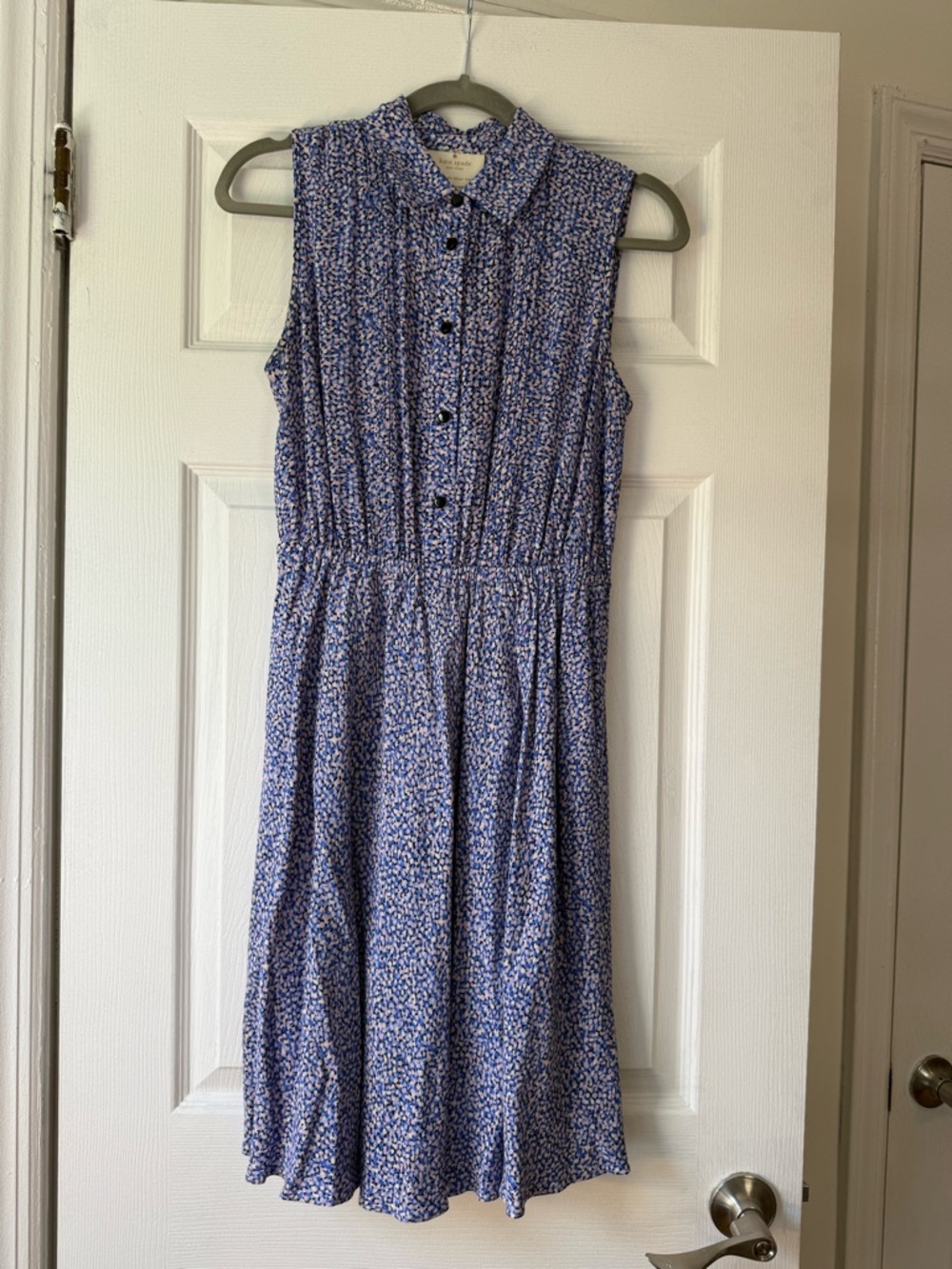kate spade Blue Floral Sleeveless Midi Dress Size Small